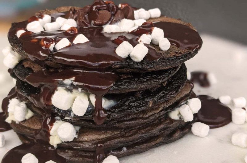 Chocolate Marshmallow Protein Pancakes Recipe