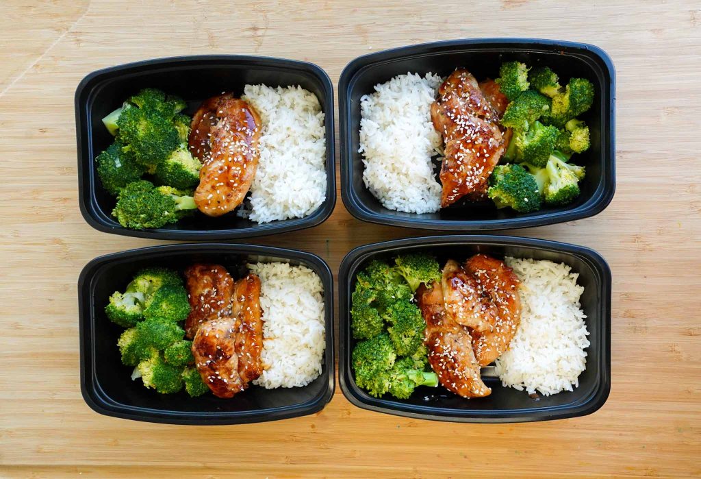 Teriyaki Chicken with broccoli and rice