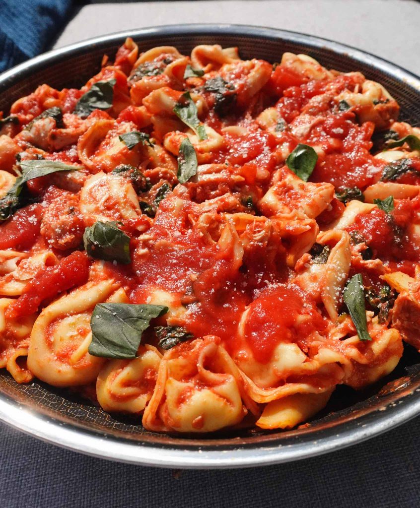 Tortellini with Marinara Sauce - Lose Weight, Eat Pizza
